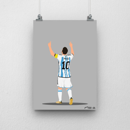 Lionel Messi Argentina Print - DanDesignsGB