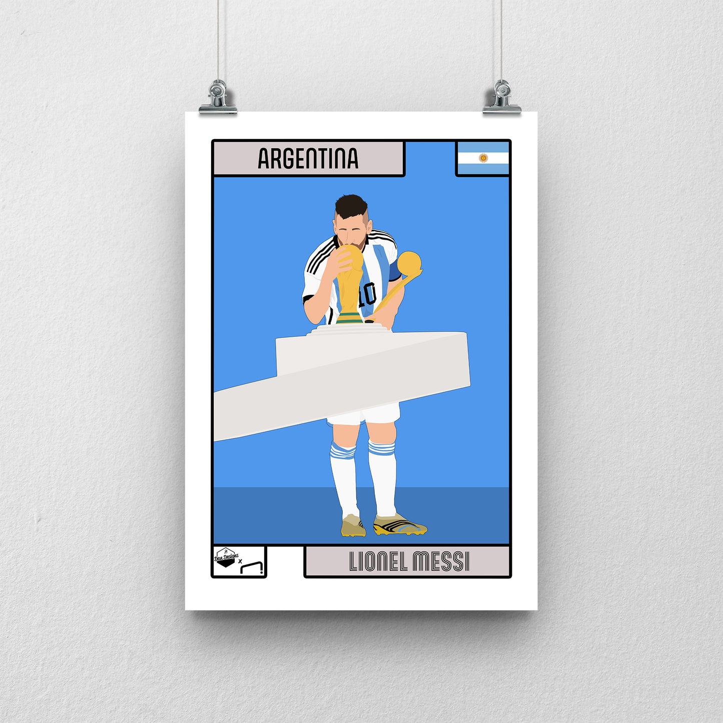 Lionel Messi Argentina Print - DanDesignsGB