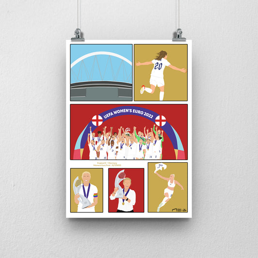 Lionesses EURO 2022 Final Print - DanDesignsGB