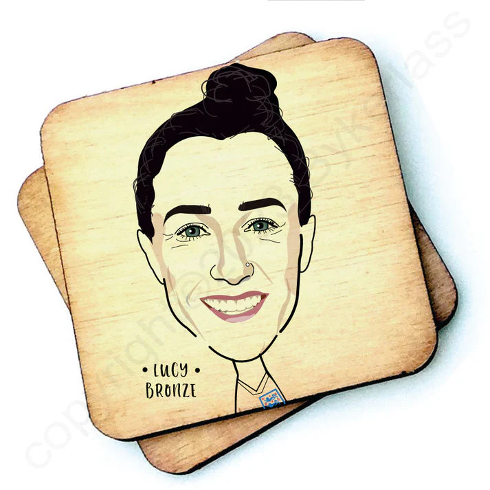 Lucy Bronze Wooden Coasters