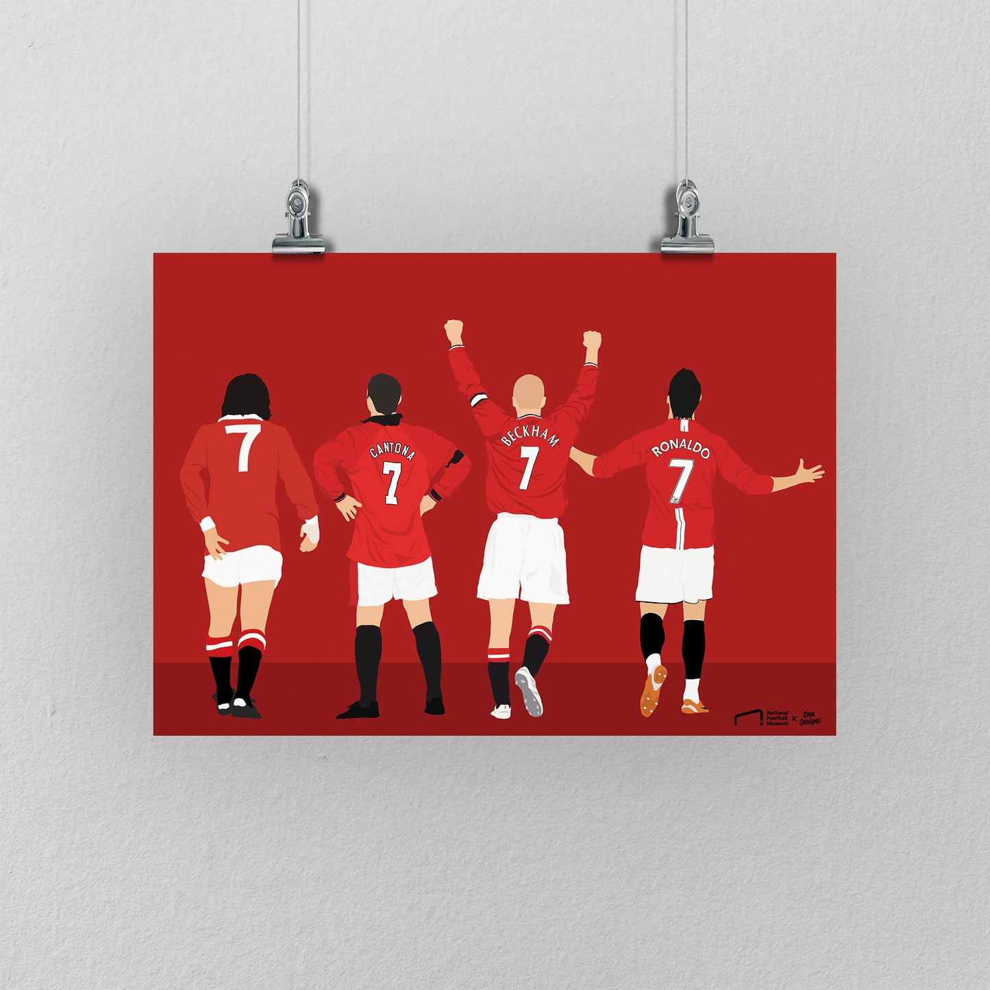 Manchester United Number 7s Print - DanDesignsGB