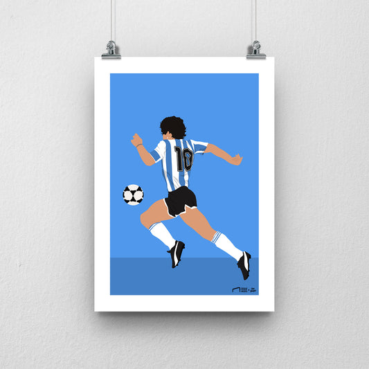 Maradona Argentina Print - DanDesignsGB