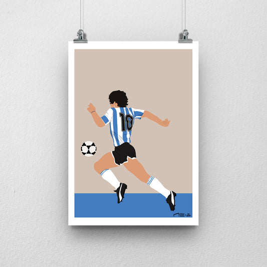 Maradona Argentina Print - DanDesignsGB