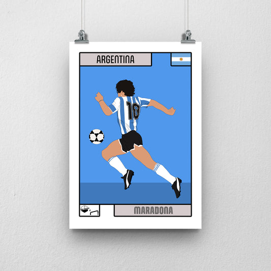 Maradona Argentina Print - DanDesignsGB