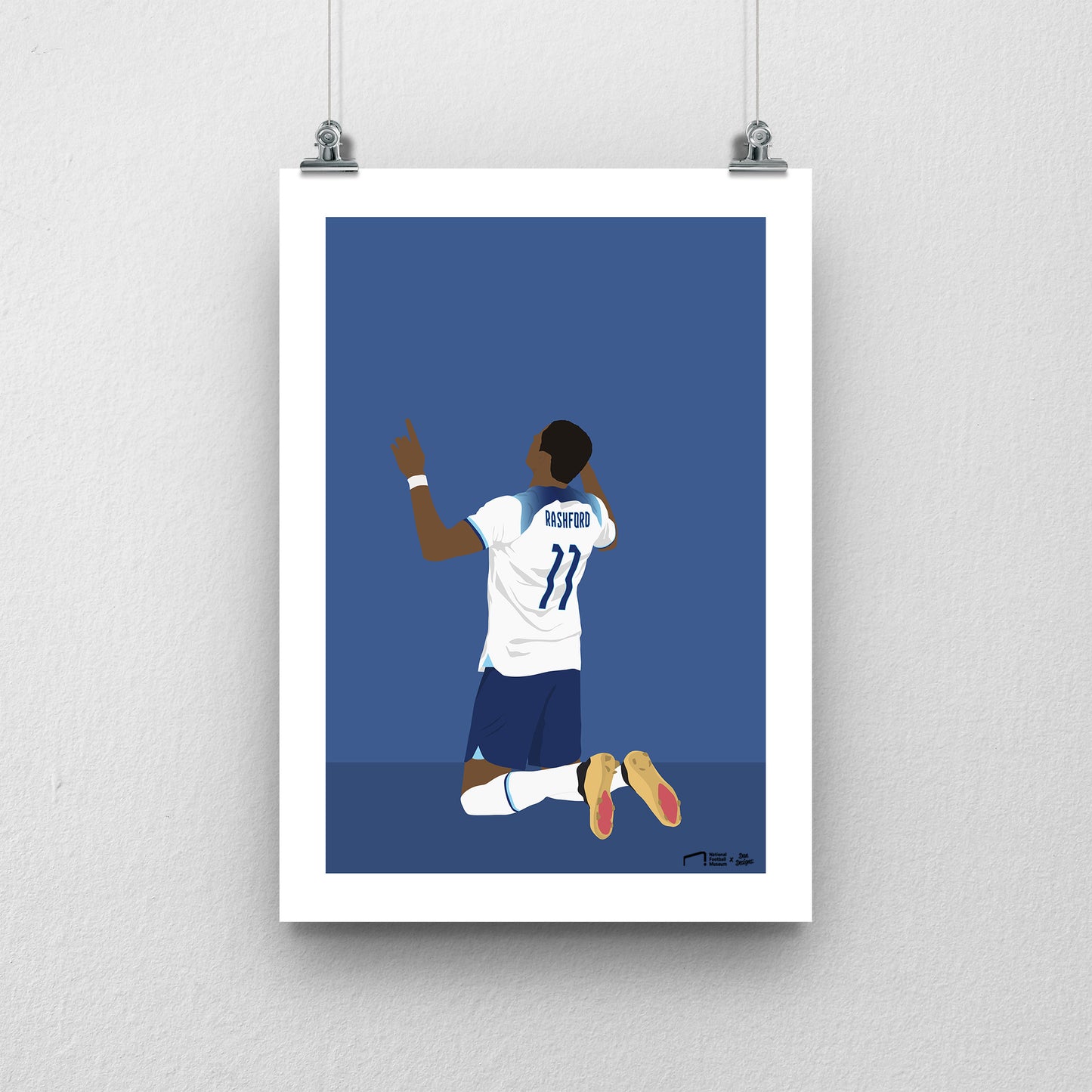 Marcus Rashford England Print - DanDesignsGB