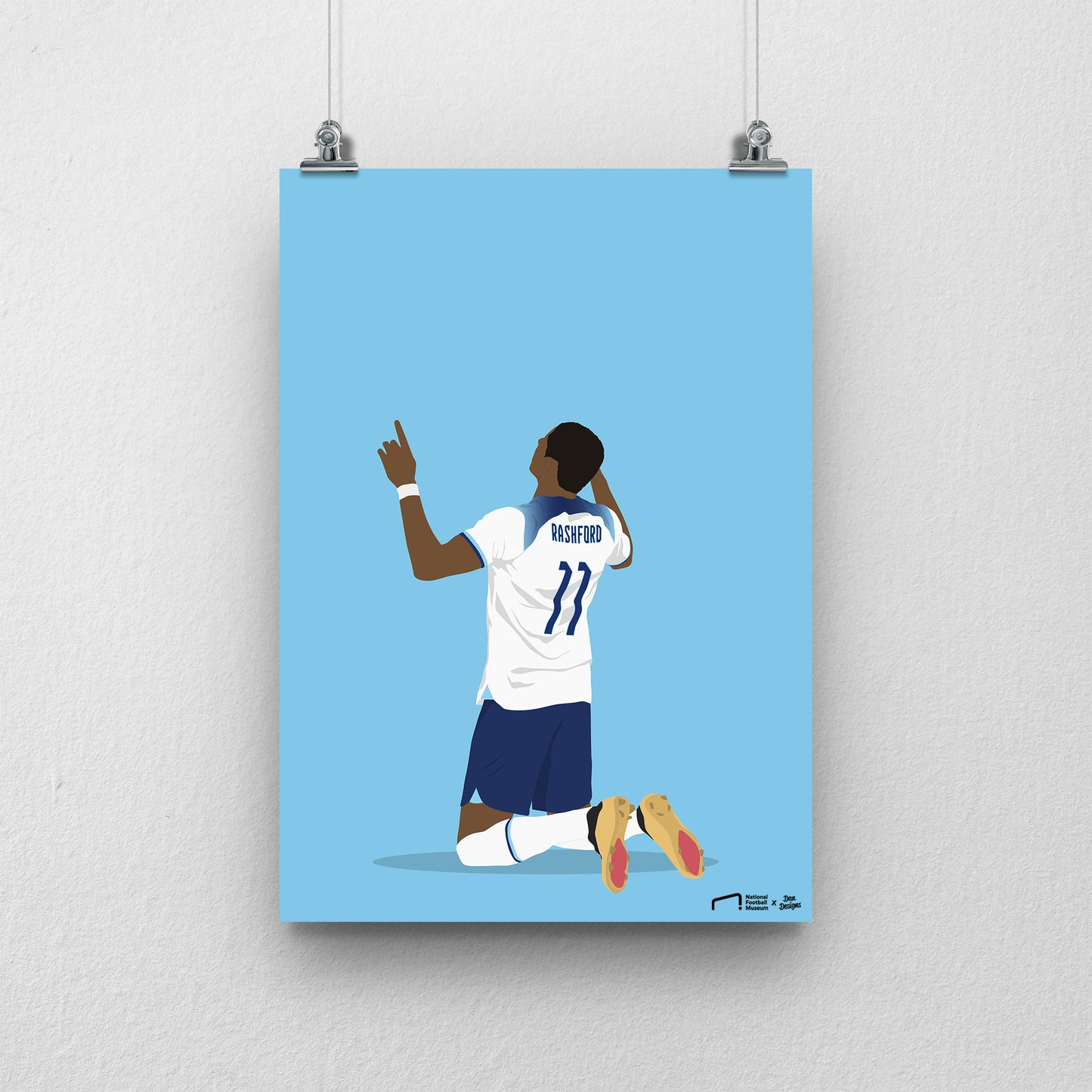 Marcus Rashford England Print - DanDesignsGB