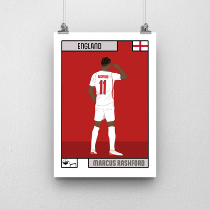 Marcus Rashford England Print - DanDesignsGB