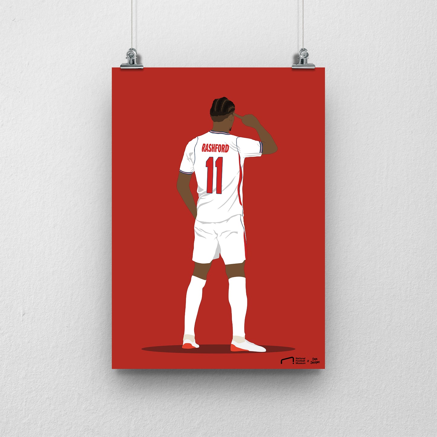 Marcus Rashford England Print - DanDesignsGB