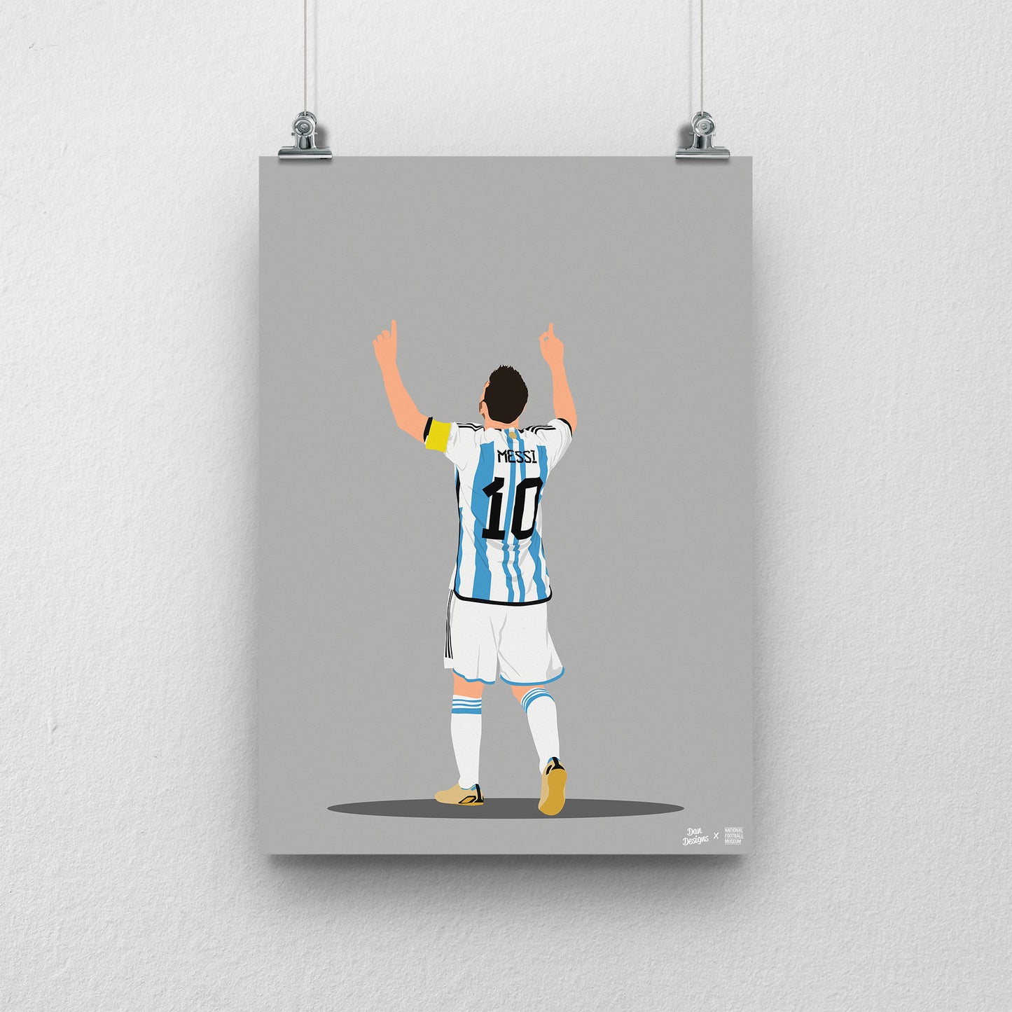 Messi Argentina A3 Print - DanDesignsGB