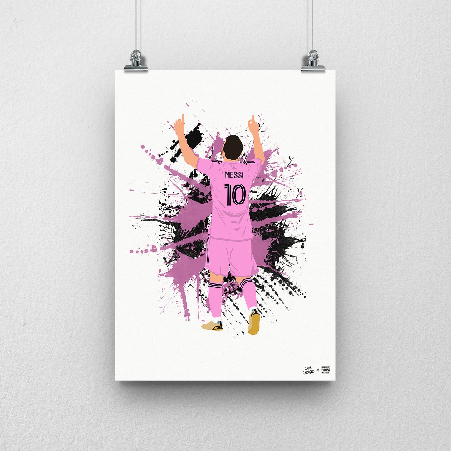 Messi Inter Miami A3 Print - DanDesignsGB