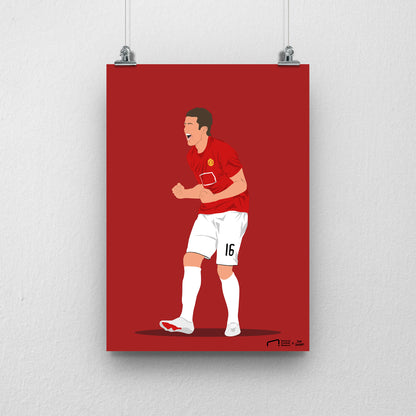 Michael Carrick Print - DanDesignsGB