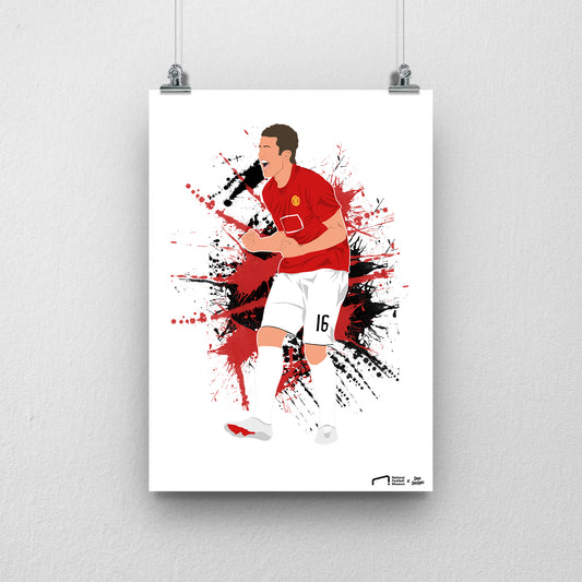 Michael Carrick Print - DanDesignsGB
