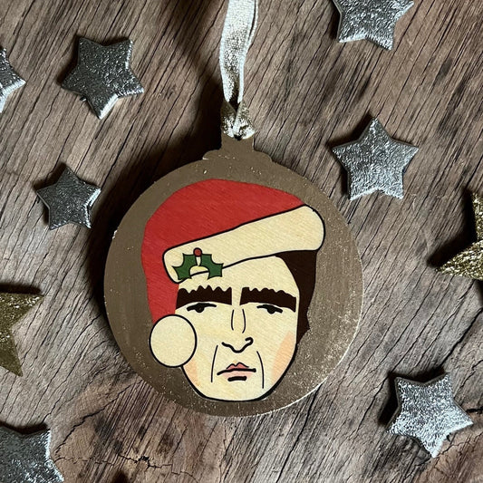 Noel Gallagher Wooden Bauble