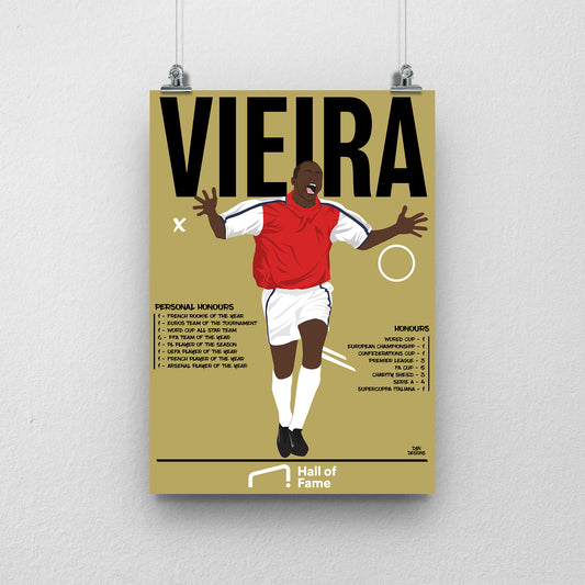 Patrick Vieira Hall of Fame Print - DanDesignsGB