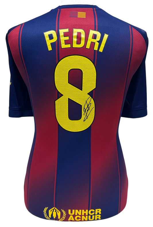 Pedri signed Barcelona home shirt