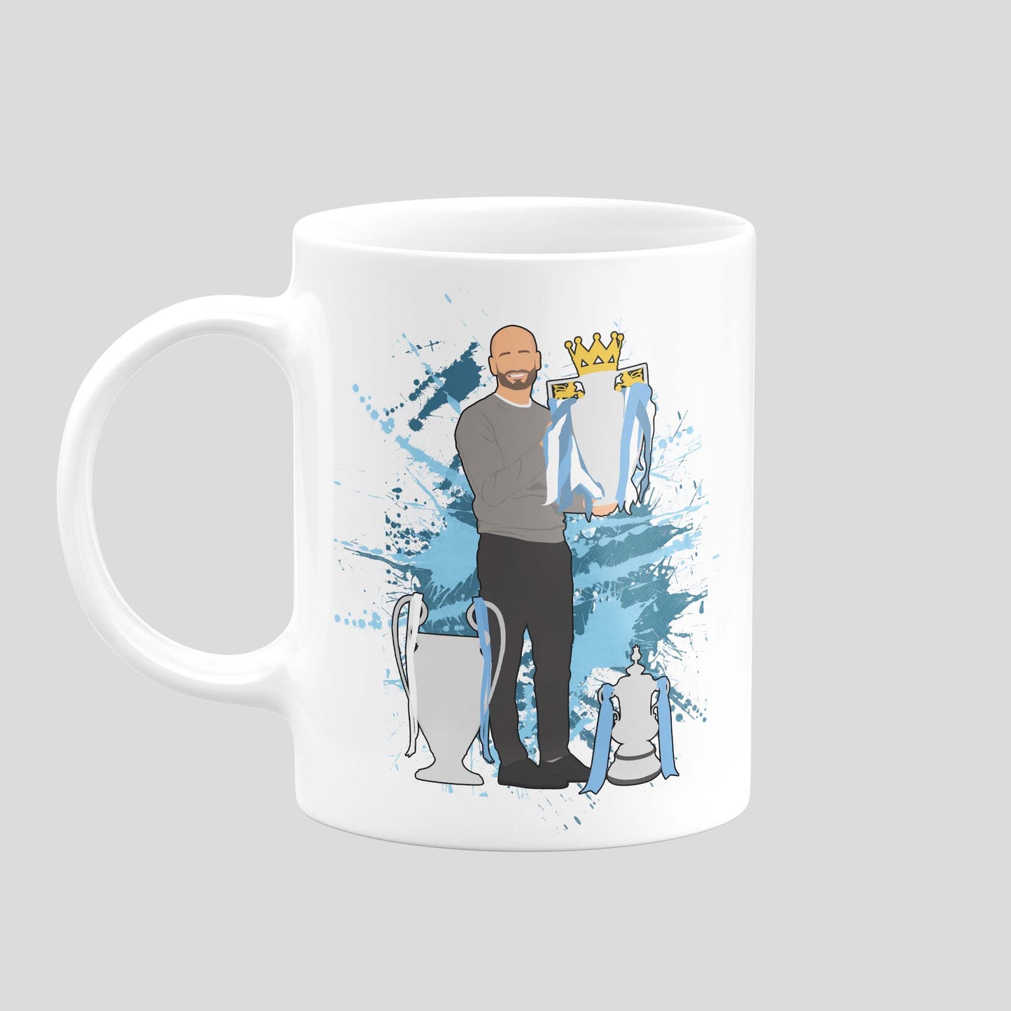 Pep Guardiola Treble Mug - Dan Designs