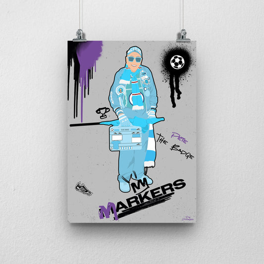 SALE - Pete The Badge Markers Print - DanDesignsGB