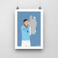 Phil Foden Manchester City A3 Print - DanDesignsGB