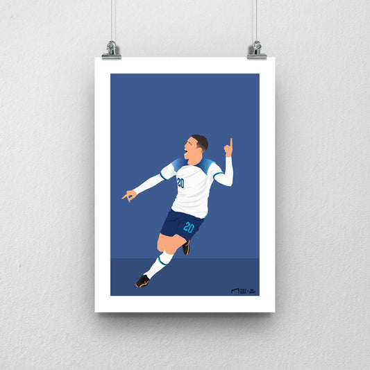 Phil Foden England Print - DanDesignsGB