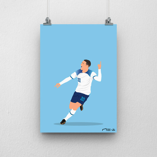 Phil Foden England Print - DanDesignsGB