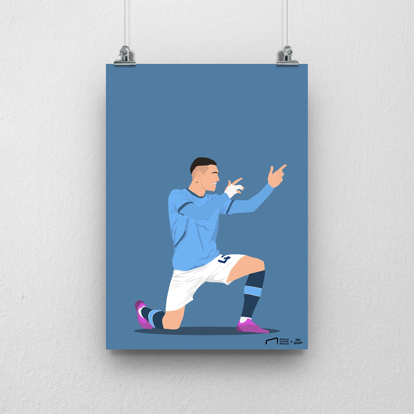 Phil Foden Manchester City Print 2 - DanDesignsGB