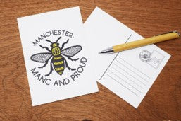Mosaic Bee Manc & Proud Postcards - The Manchester Shop