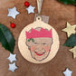 Her Majesty Queen Elizabeth Wooden Bauble