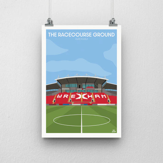 SALES Racecourse Ground Wrexham Print - DanDesignsGB