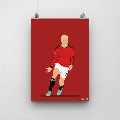 SALE - Rasmus Højlund A3 Print - DanDesignsGB