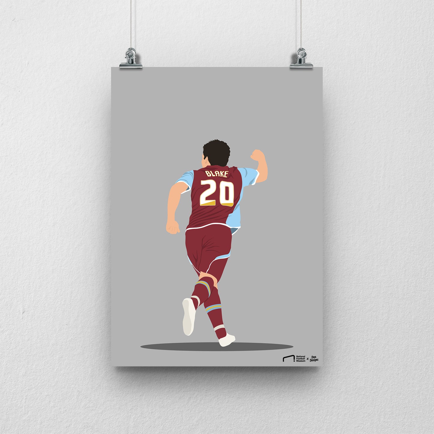 Robbie Blake Print DanDesignsGB National Football Museum Shop