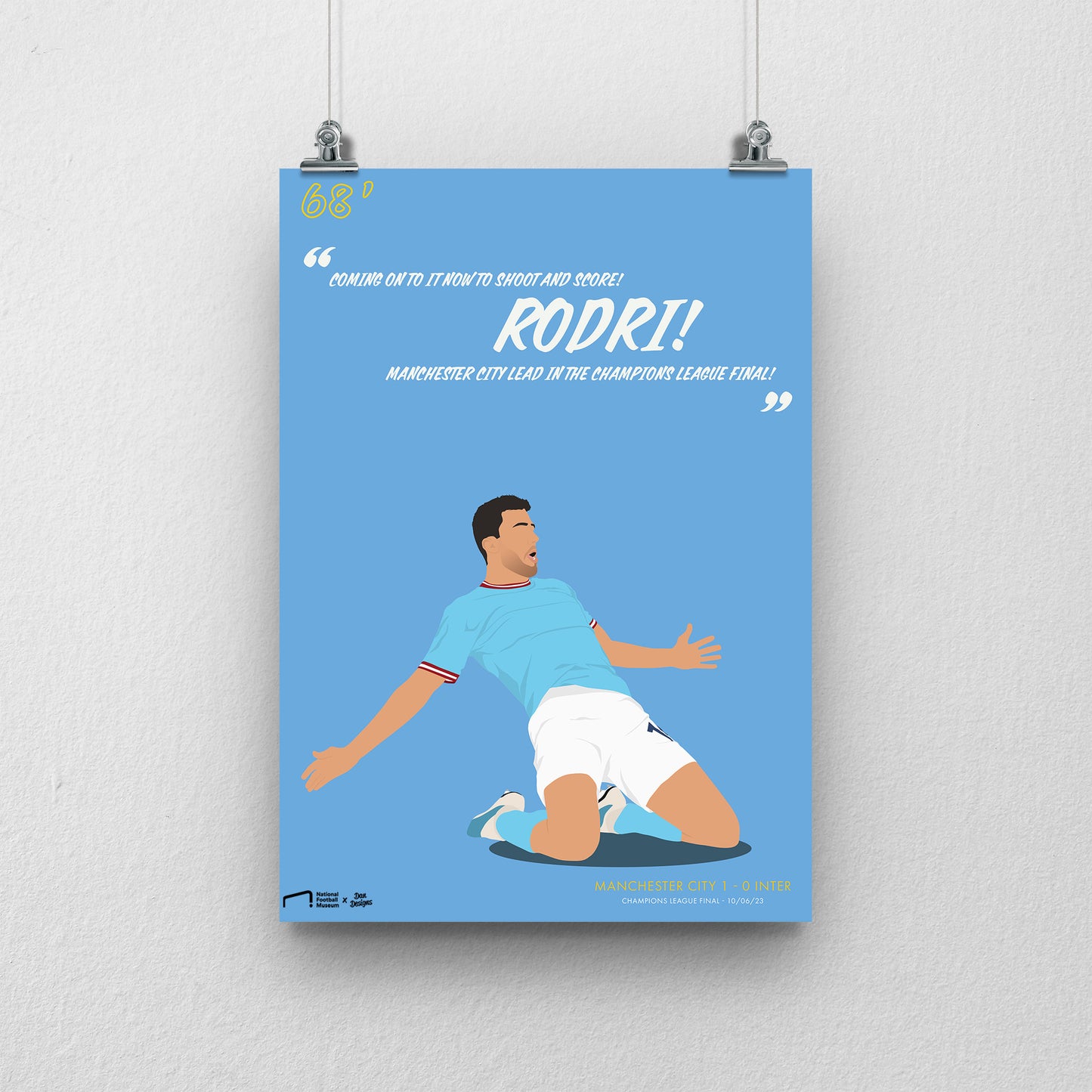 Rodri Manchester City Print - DanDesignsGB