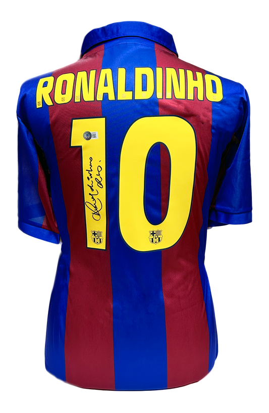 Ronaldinho Signed Barcelona Shirt