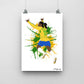 Ronaldinho Brazil Print - DanDesignsGB