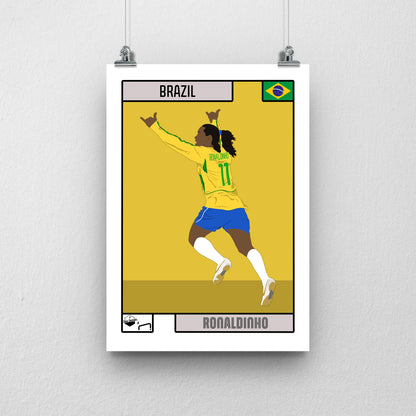 Ronaldinho Brazil Print - DanDesignsGB
