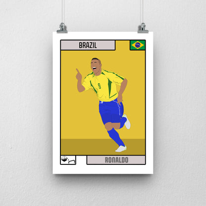 Ronaldo Brazil Print - DanDesignsGB