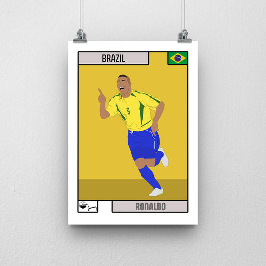 Ronaldo Brazil Print - DanDesignsGB