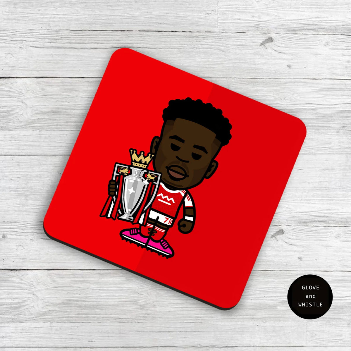 Bukayo Saka Champion Arsenal Coaster