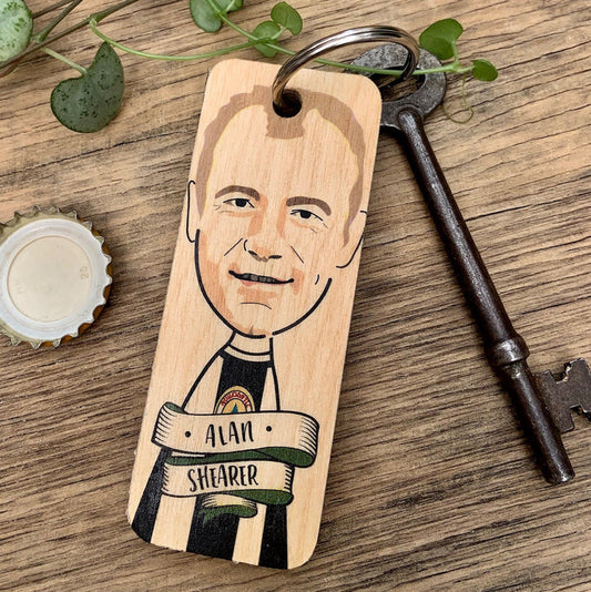 Alan Shearer Wooden Keyring