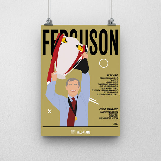 Sir Alex Ferguson Hall of Fame Print - DanDesignsGB