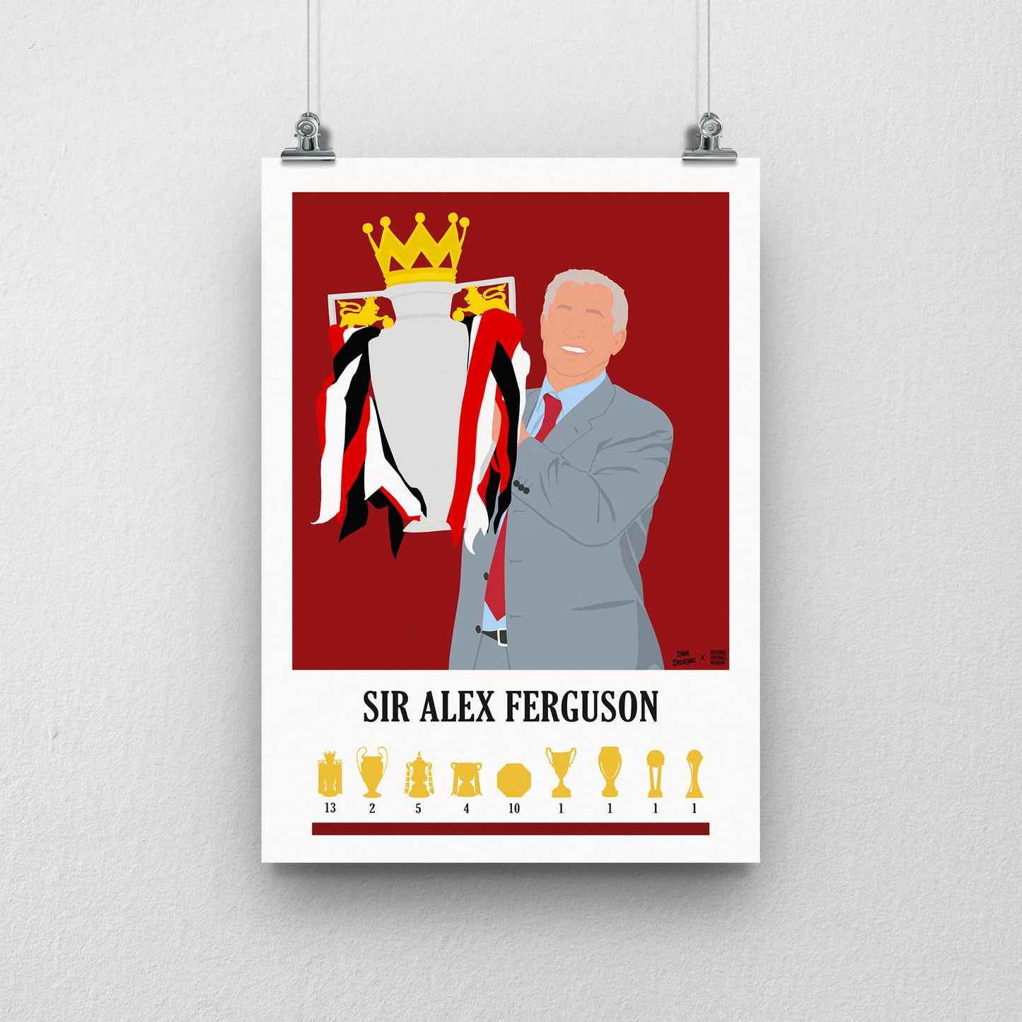 Sir Alex Ferguson Print - DanDesignsGB