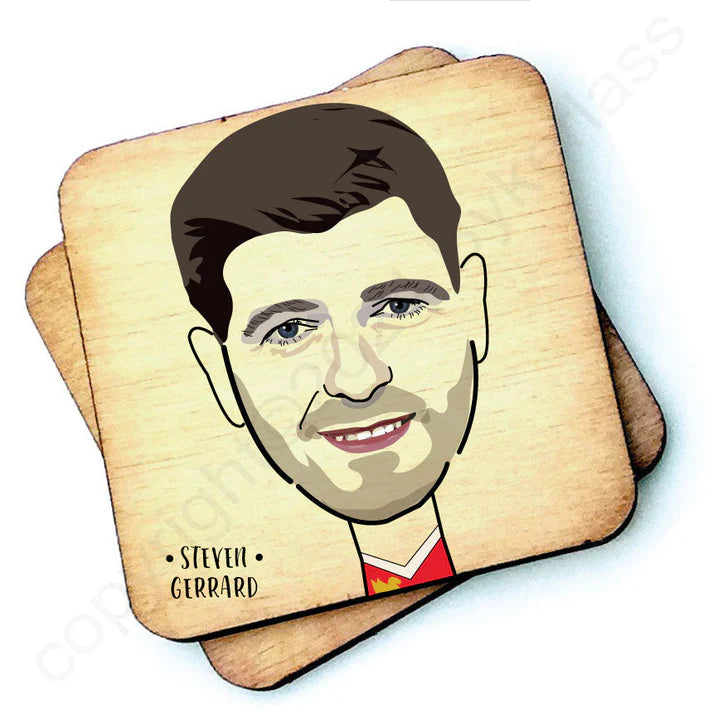 Steven Gerrard Wooden Coasters