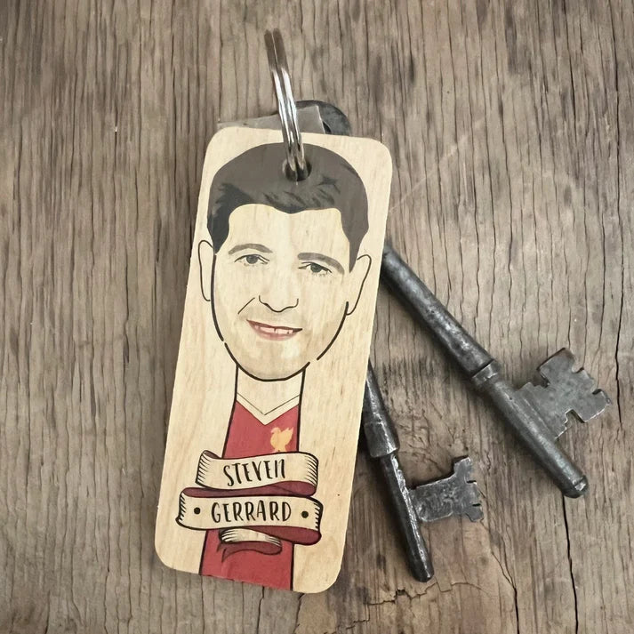 Steven Gerrard Wooden Keyring