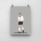 Stuart Pearce England A3 Print - DanDesignsGB