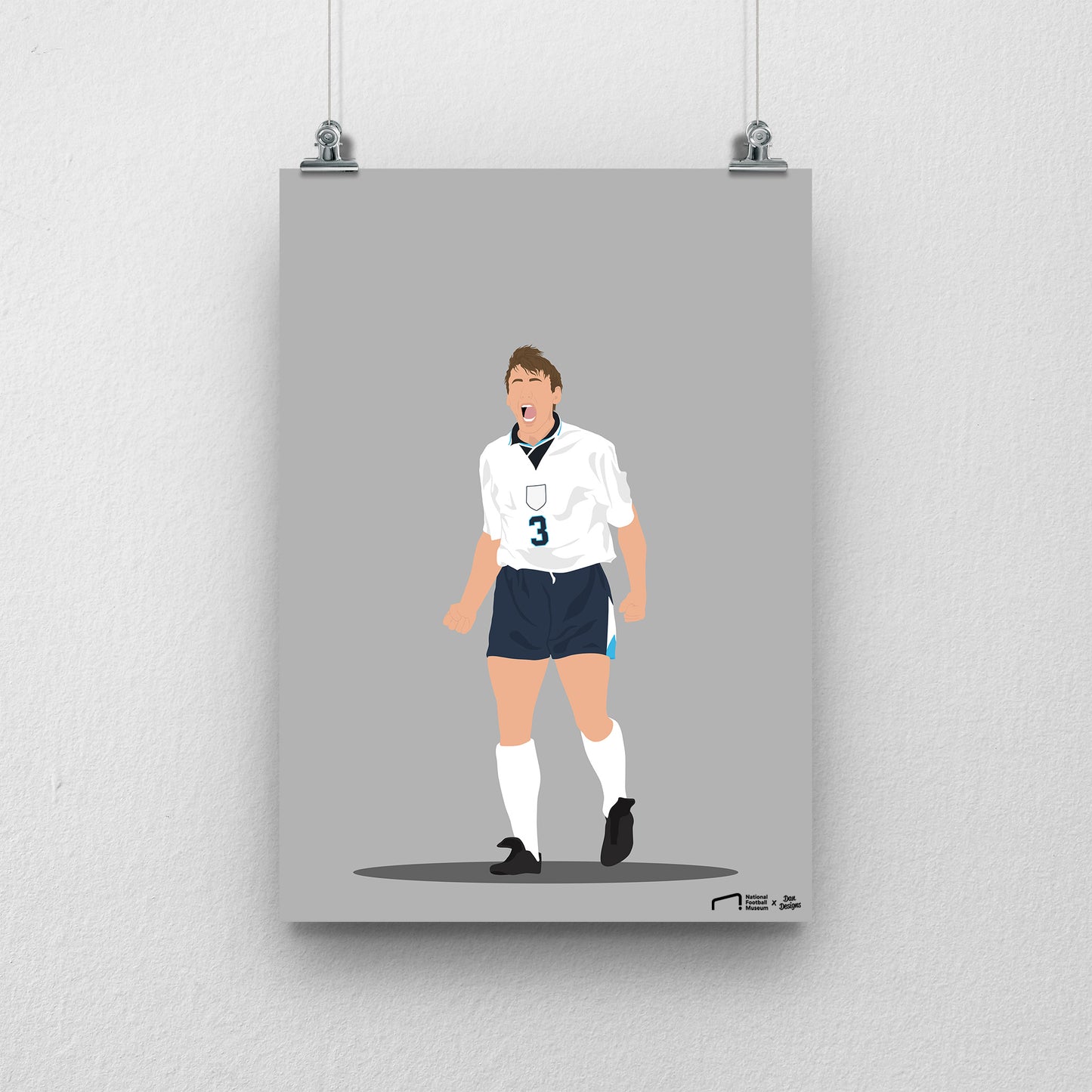 Stuart Pearce England Print - DanDesignsGB