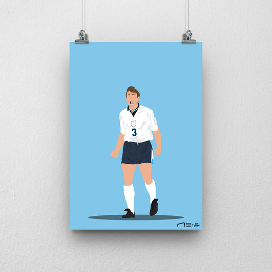 Stuart Pearce England Print - DanDesignsGB