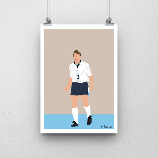 Stuart Pearce England Print - DanDesignsGB