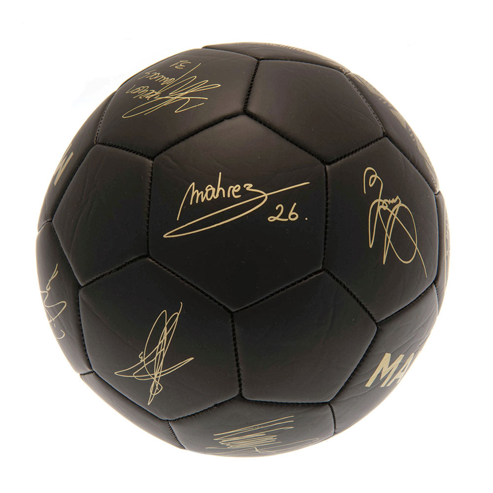 Manchester City Mini Signature Footballs (Black)