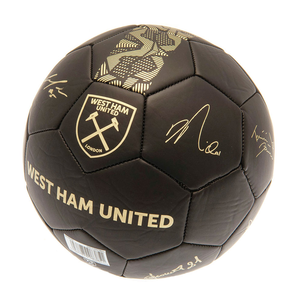 West Ham Signature Football (Black) – National Football Museum Shop