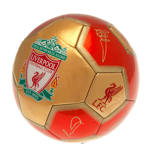 Liverpool Mini Signature Football (Red and Gold)