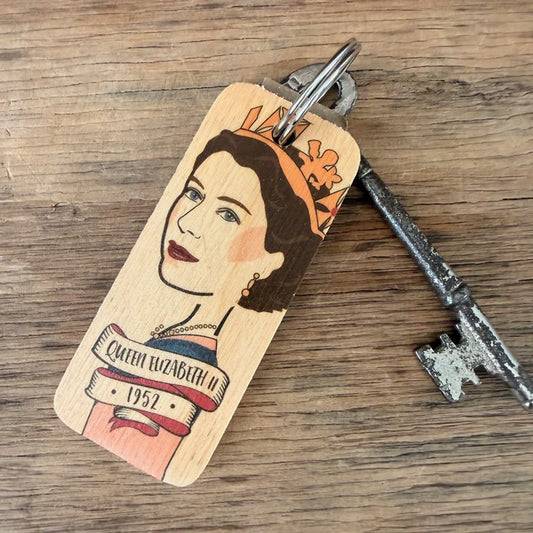 The Queen (1953) Wooden Keyring